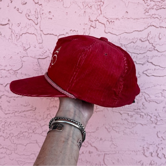Vintage USA Olympic Corduroy Hat Red Faded Flaw main image 12
